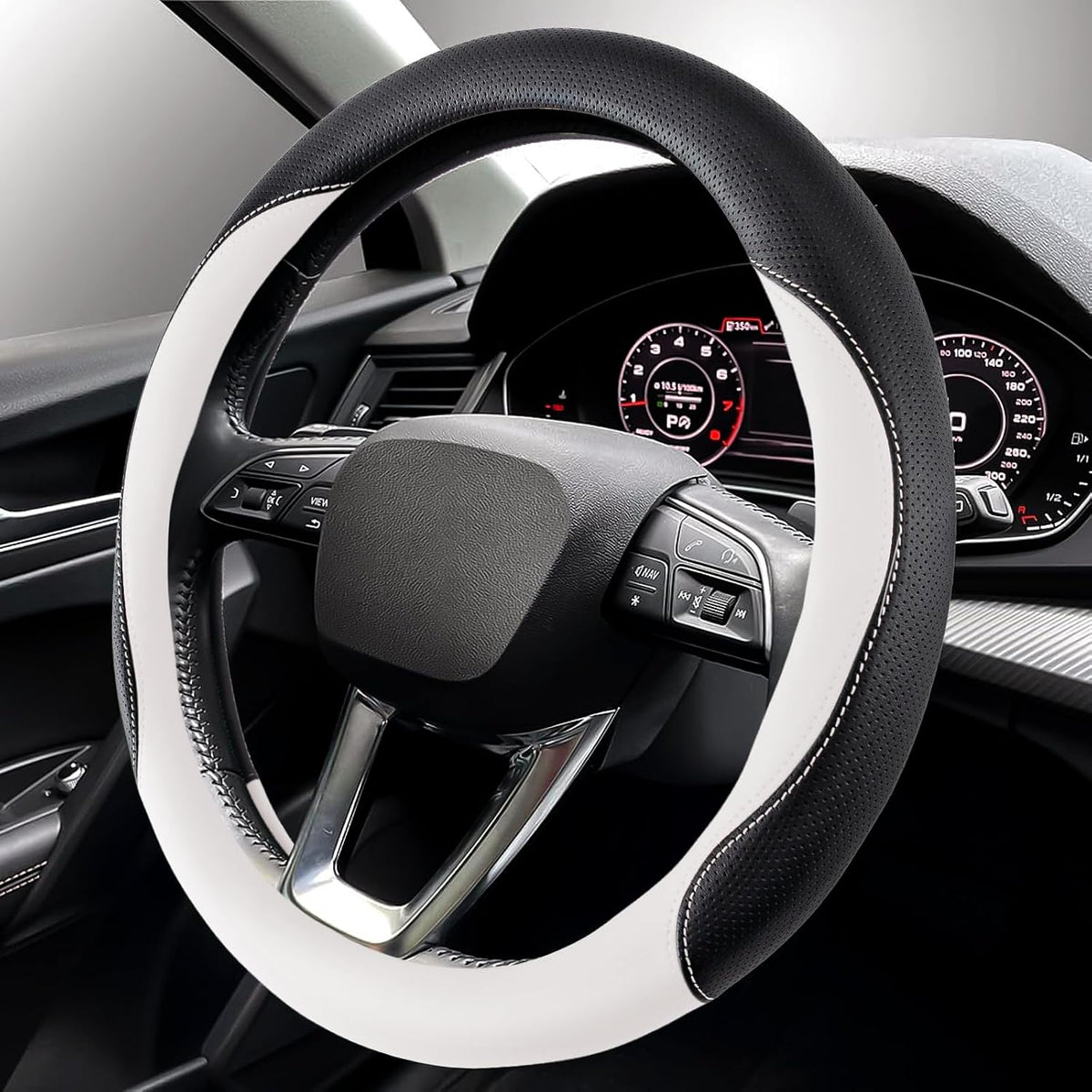 Car Steering Wheel Cover, Non-Slip Leather Protector