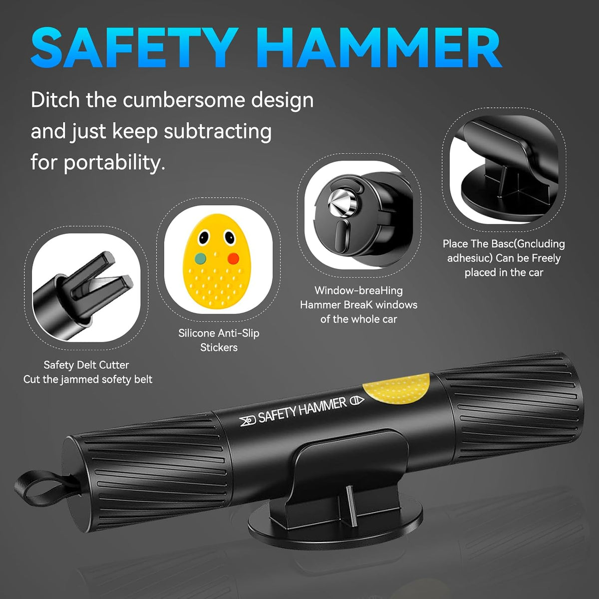 Safehammer Car Window Breaker Emergency Escape Tool 2PCS
