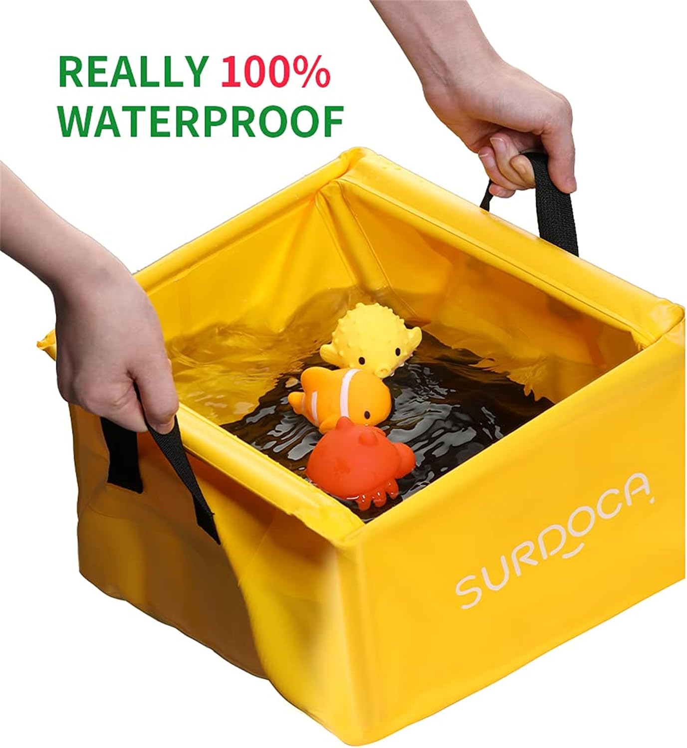 SURDOCA Fully Waterproof Car Trunk Organizer, Foldable Truck Organizer, Multifunctional Collapsible Car Storage Bag, Anti-Mud Trunk Storage Organizer 18 Liters