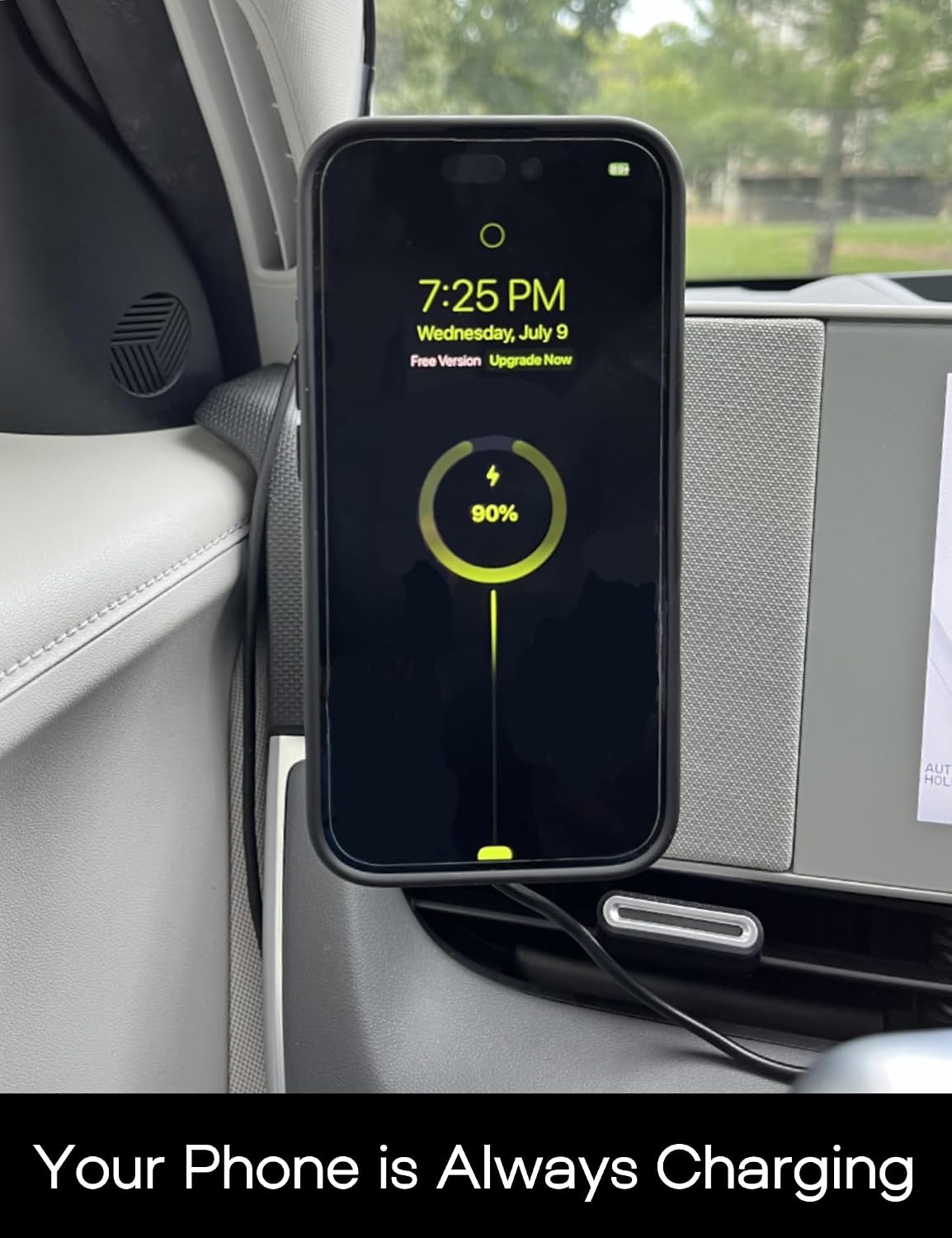 Magnetic Wireless Charging Phone Mount for Hyundai, MagSafe-Compatible