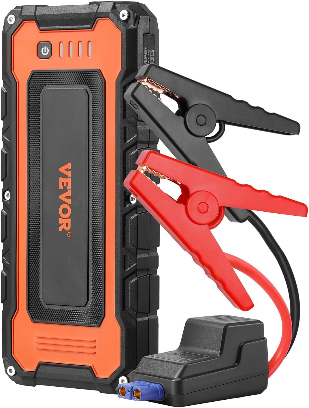VEVOR Jump Starter, 3000A Peak, Car Battery Starter Power Pack, Portable Battery Booster with Air Compressor Jumper Cables LCD Display LED Light, Lithium Jump Box for up to 10L Gas/8L Diesel Engines