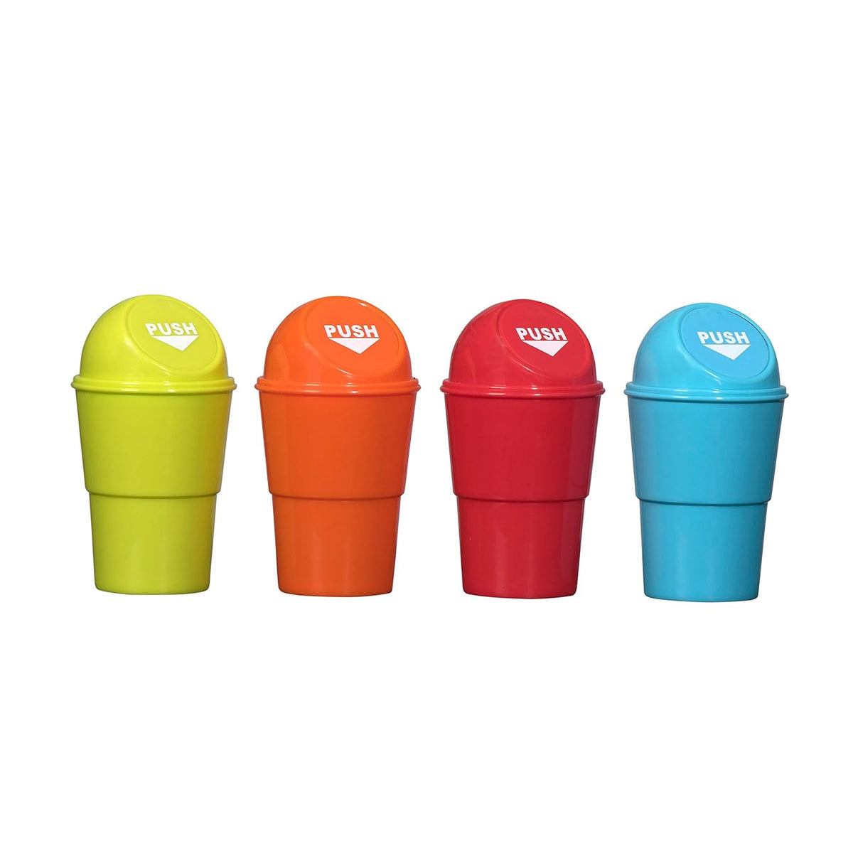 Hammont Mini Trash Can for Car - 4 Pack, 3.75"x6.5" Miniature Trash Bin - Cute Vehicle Accessories, Compact and Convenient Trash Can