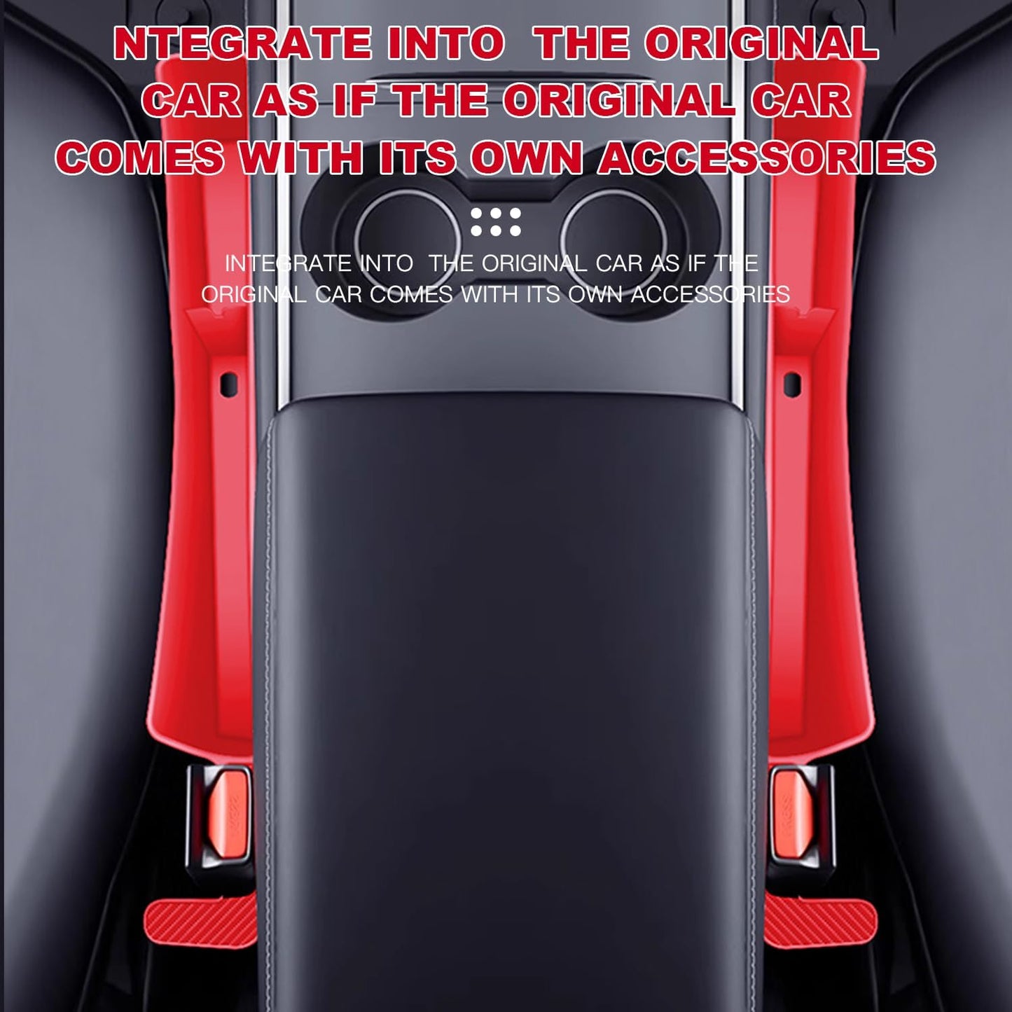 2PCS Car Seat Gap Filler Organizer,Multifunctional Car Gap Fillers with USB and Phone Holder, Universal Car Seat Storage Organizer Between Seats for Phone, Keys, Eyeglasses(Red)