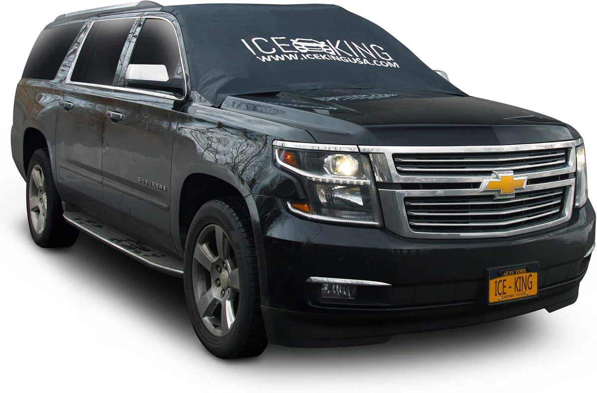 Magnetic Windshield Cover - Huge Size Fits Any Car, Truck, SUV, Van or Automobile - Keeps Ice & Snow Off Exterior Auto Snow Windshield Cover with Magnetic Edges