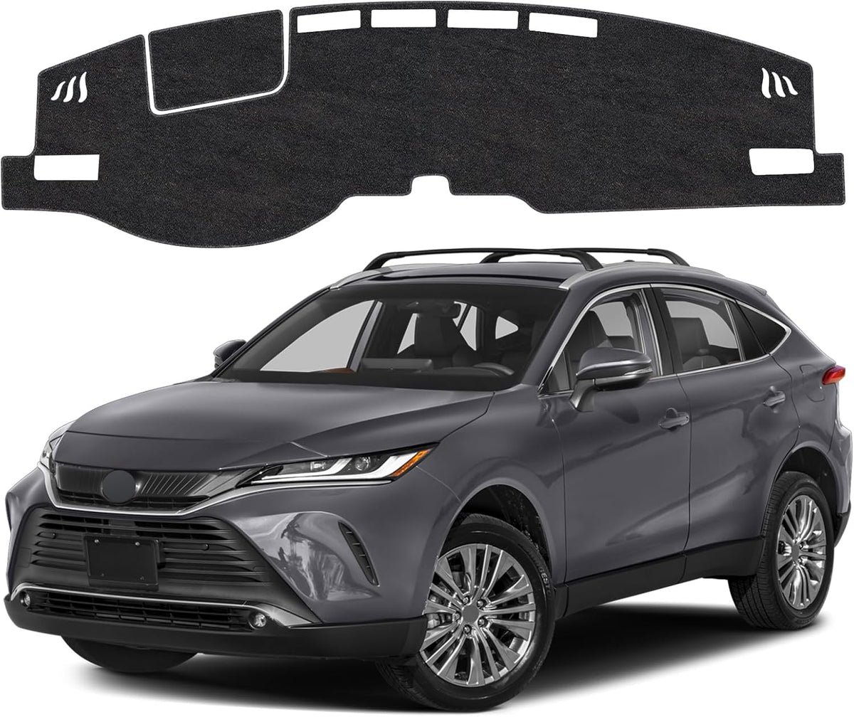 Dash Cover Mat Compatible with Toyota Venza 2021-2024 Non-Slip Dashboard Cover Mat Sunshade UV Rays Protector Interior Accessories
