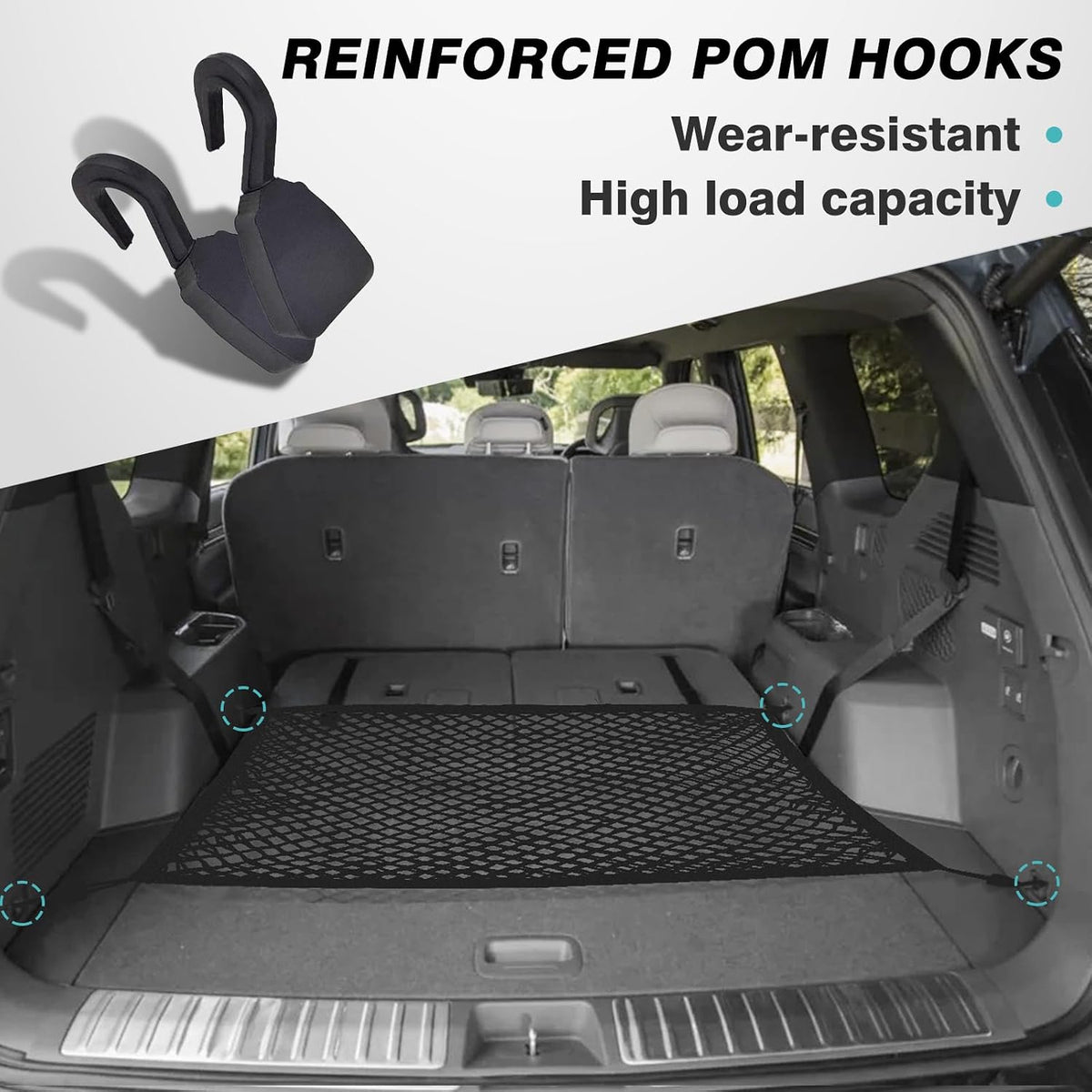 BestEvMod Trunk Cargo Envelope Style Mesh Net for 2024 2025 2026 Kia EV9