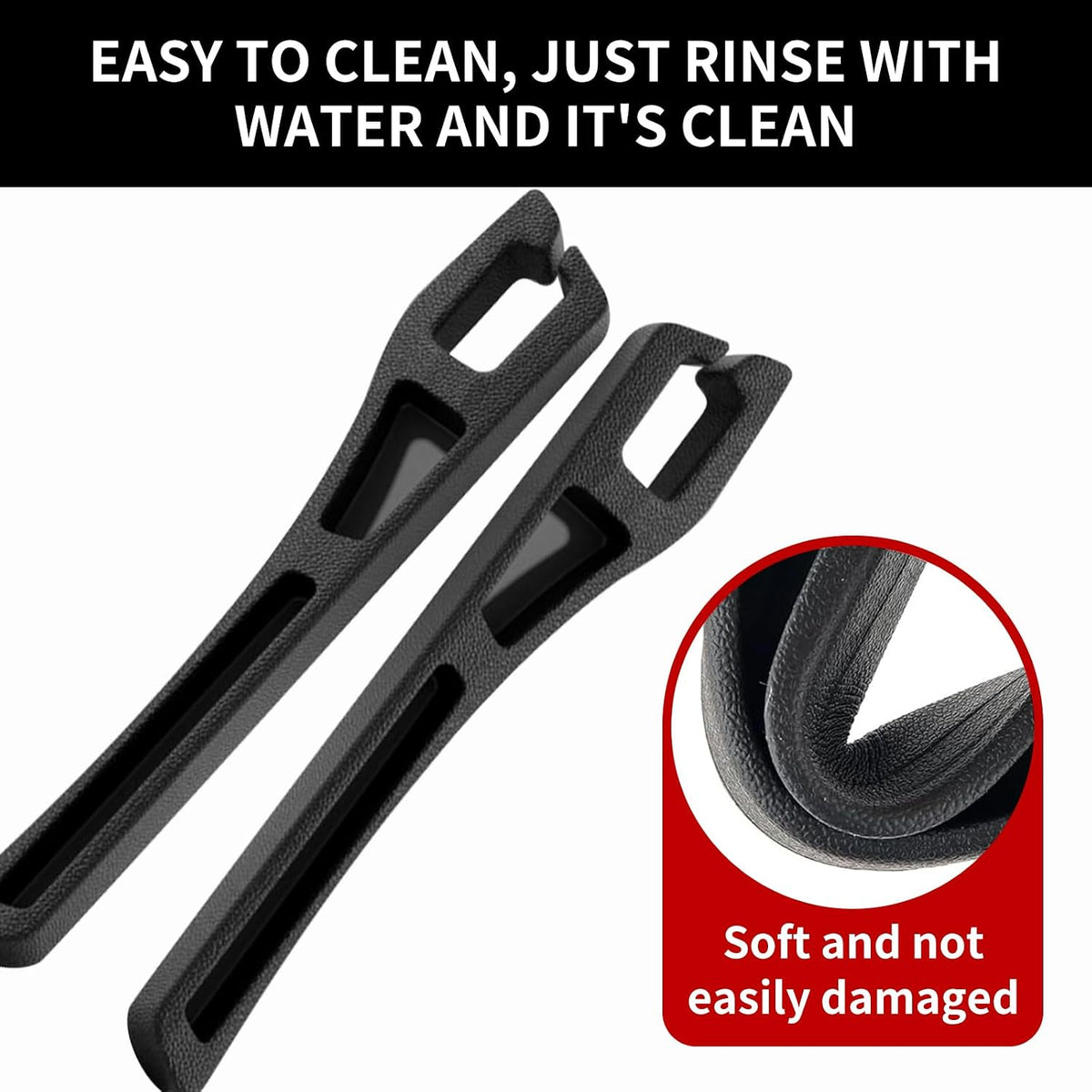 2PCS Car Seat Gap Filler Organizer,Multifunctional Car Gap Filler Organizer Storages Function,Universal Console Catcher Between Seats Cars Interior Accessories (Balck)