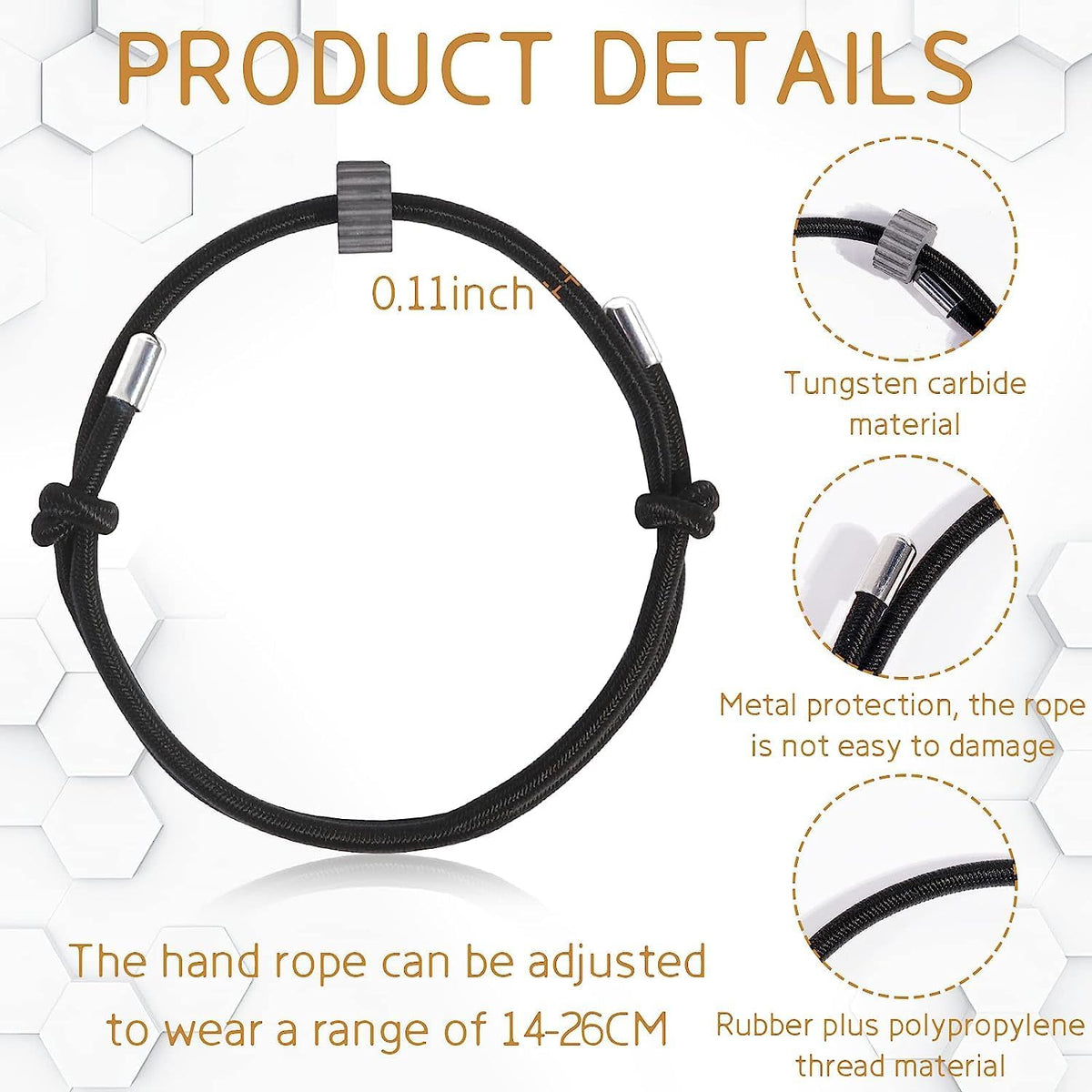 4 pcs Window Breaker Bracelet, Glass Breaking Bracelet, Wrist Strap with Tungsten Carbide Bead Car Safety Escape Wristbands, Vehicle Emergency Self Rescue Tool
