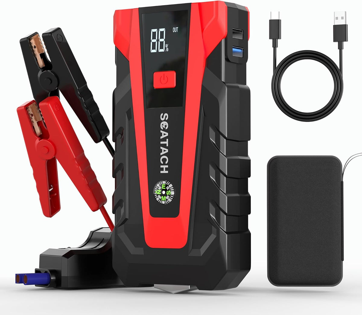 Scatach Jump Starter, 6000A Battery Jumper Starter Portable 12V Jump Box