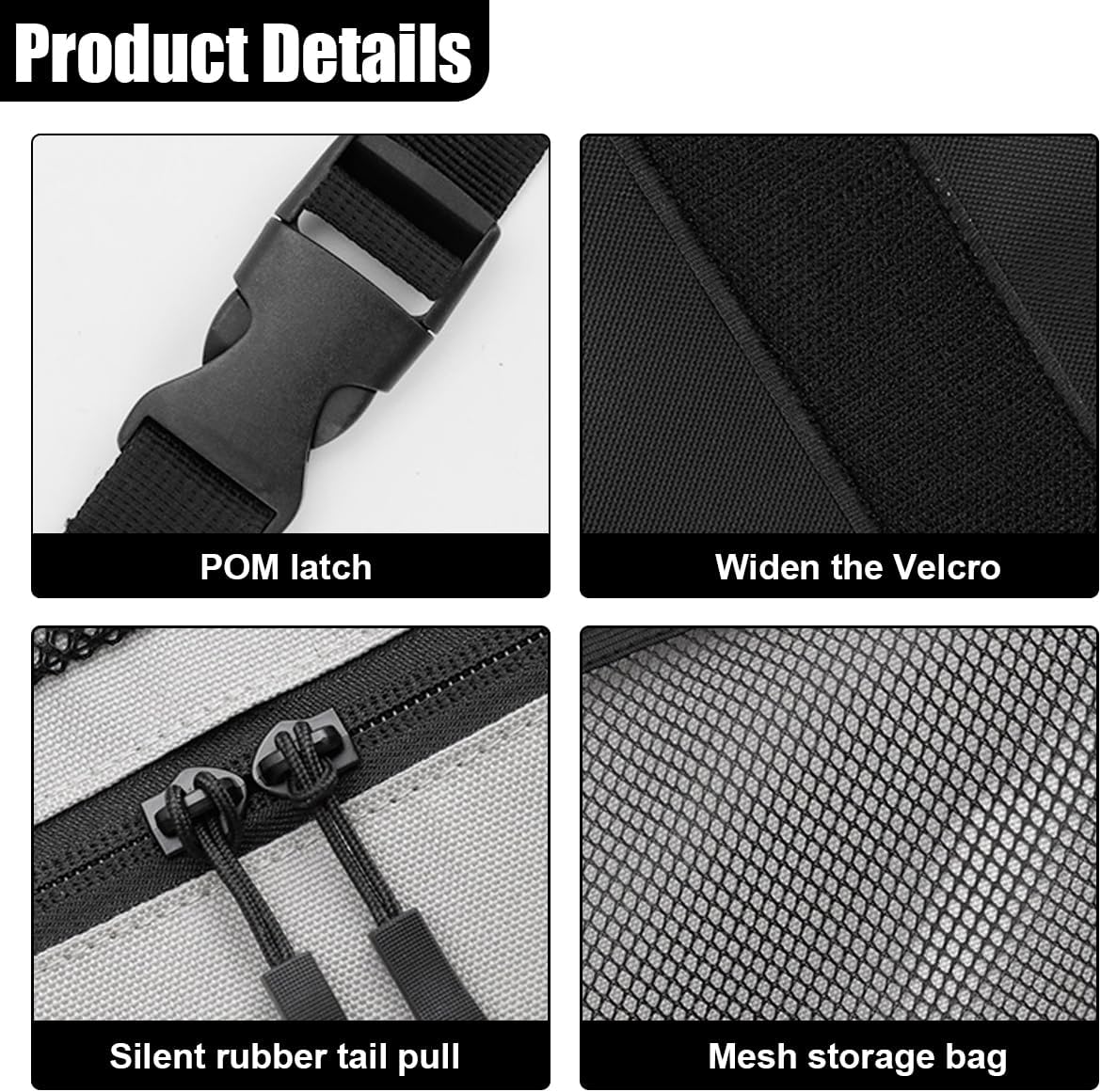 Car Trunk Organizer, Space Saving Hanging Automotive Back Seat Organizer Storage Bag with 10 Pocekts, Foldable Vehicle Interior Cargo Organizer Accessories for Car, SUV, Truck, MPV (Black)