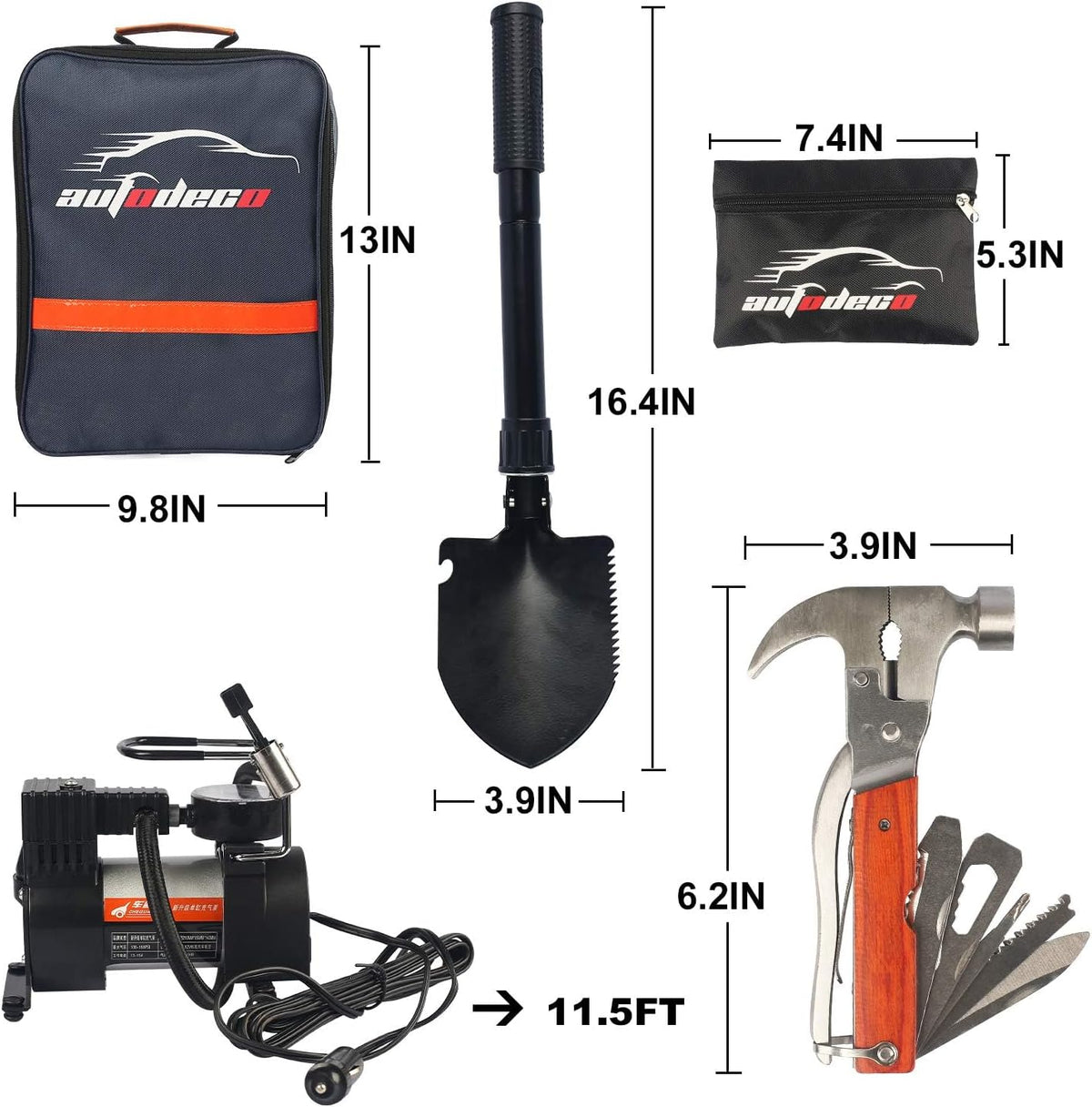 Roadside Emergency Car Kit for Vehicles 95 Pieces