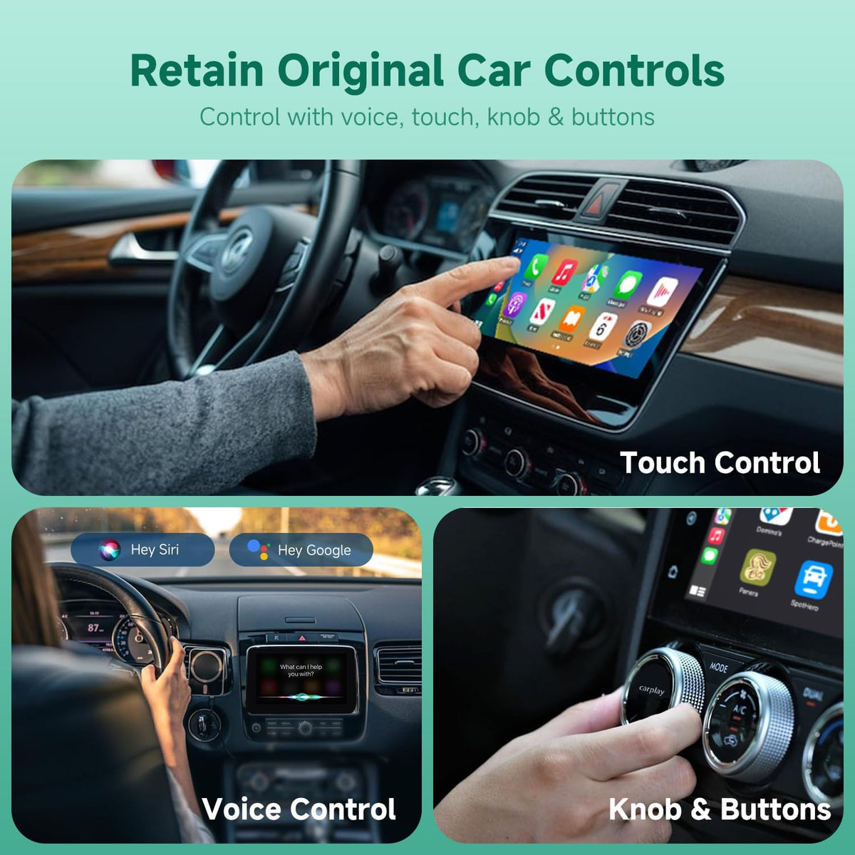 M1 C Wireless CarPlay Android Auto Adapter Native USB-C Direct Plug