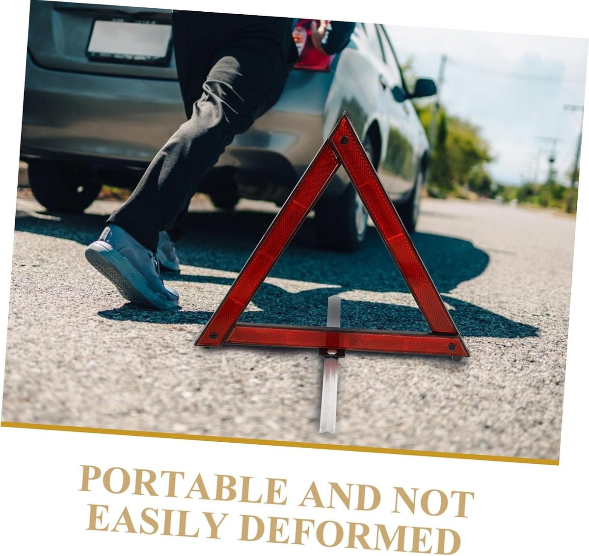 3pcs Safety Reflective Triangle Roadside Warning Signs for Emergencies