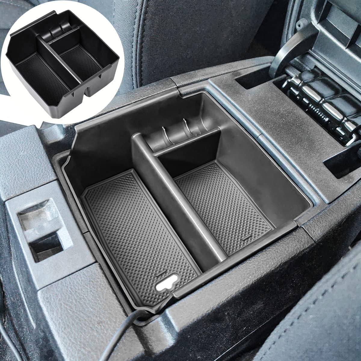 EDBETOS Center Console Organizer Tray Compatible with Wrangler JK/JKU 2011-2018 Rubicon Sport Sahara Accessories Armrest Storage Glove Box, (Red Trim)…