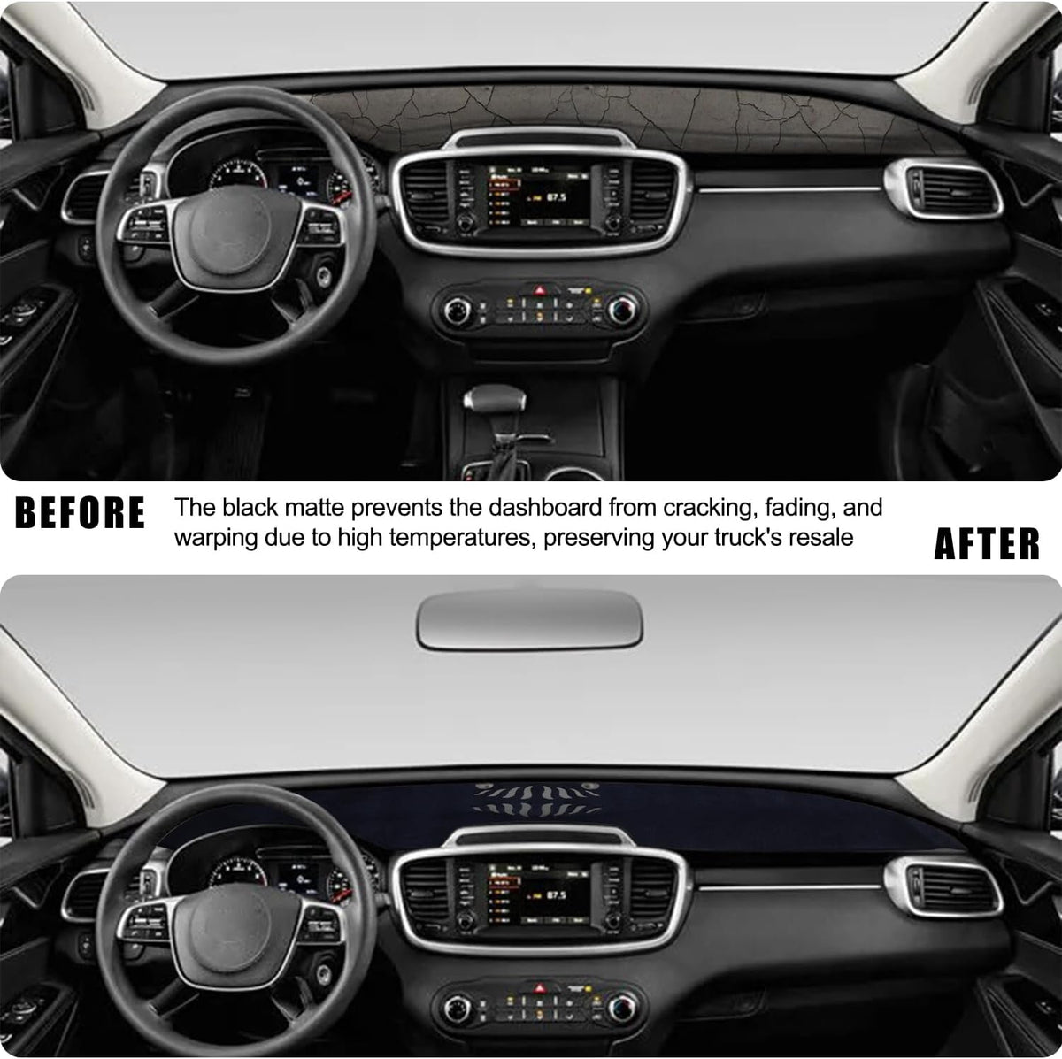 Dashboard Cover Dash Mat for Sorento 2016 2017 2018 2019 2020 Custom Fit Dash Board Sunshade Non-Slip Dash Board Protector Anti-Glare Interior Accessories