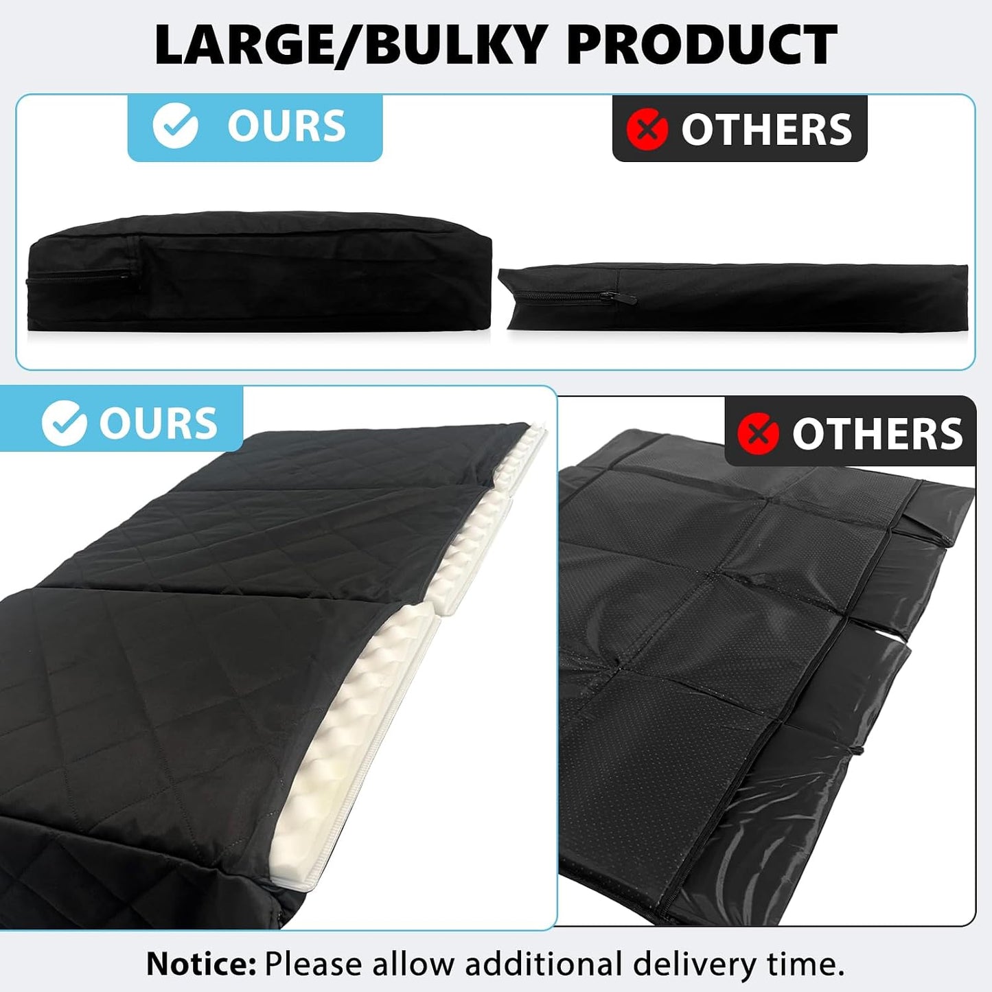 Truck Dog Seat Cover Back Seat, Updated 1.2" Soft Foam with Sturdy 3-Panel Hard Bottom, Waterproof Hammock for Crew Cab – 560lbs Capacity, XL Platform, Comfort for Large and Senior Dogs