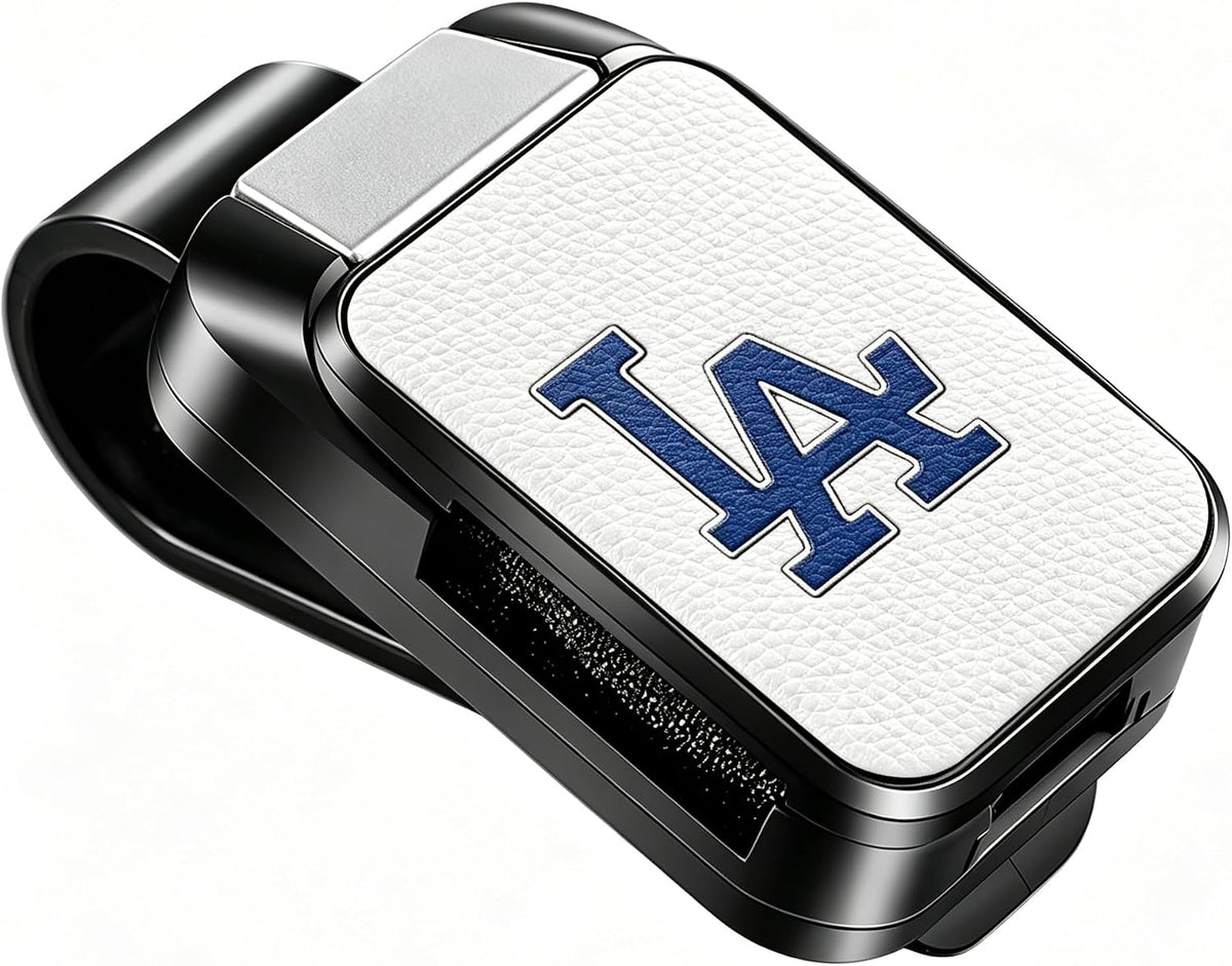Car Sunglass Holder, Los Angeles Dodgers Universal Eyeglasses Hanger Mount for Car Sun Visor, Secure Glasses Storage Clip, Vehicle Interior Organizer Accessories