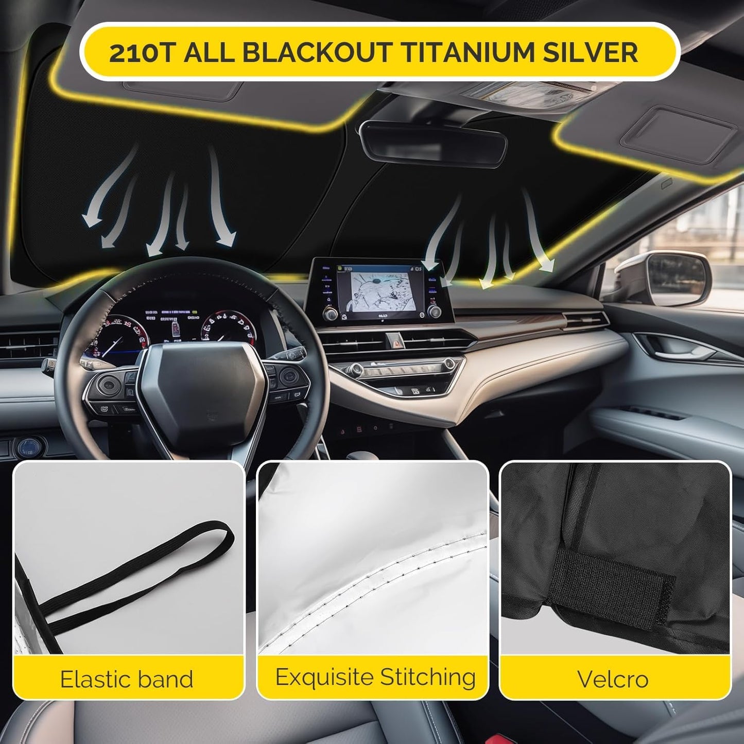 Car Windshield Sun Shade Compatible with 2018 2019 2020 2021 2022 2023 2024 2025 2026 Subaru Crosstrek 2.0i Premium Limited Wagon Accessories Foldable Sunshade Custom Windshield Sun Visor