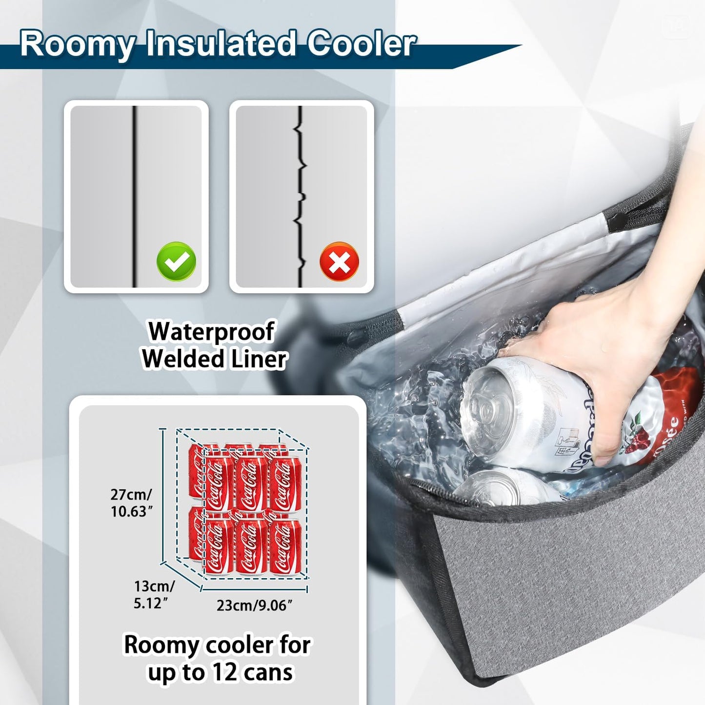 Deluxe Trunk and Backseat Organizer for Medium or Large Size SUVs & RVs, Detachable Storage Modules with Built-in Cooler, Patent Pending