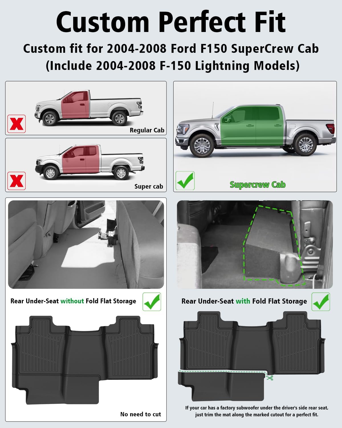 Floor Mats for 2004-2008 Ford F-150 SuperCrew Cab