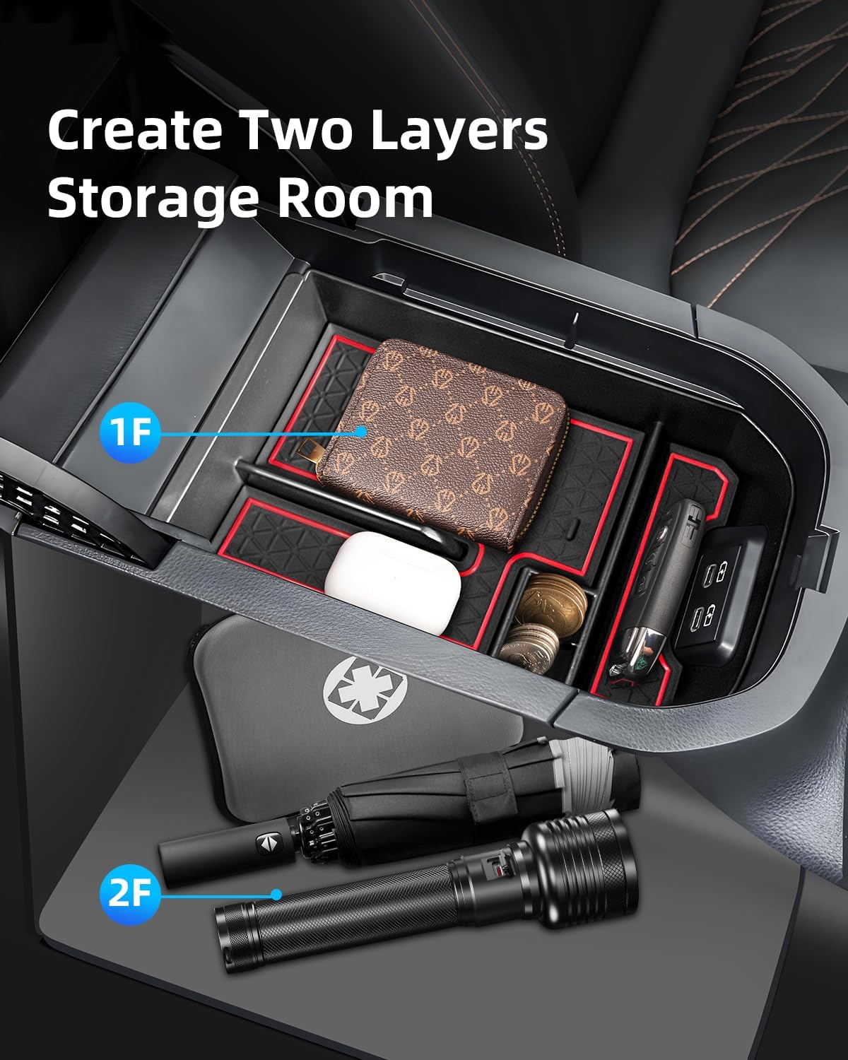 Center Console Organizer for 2025-2020 Toyota RAV4
