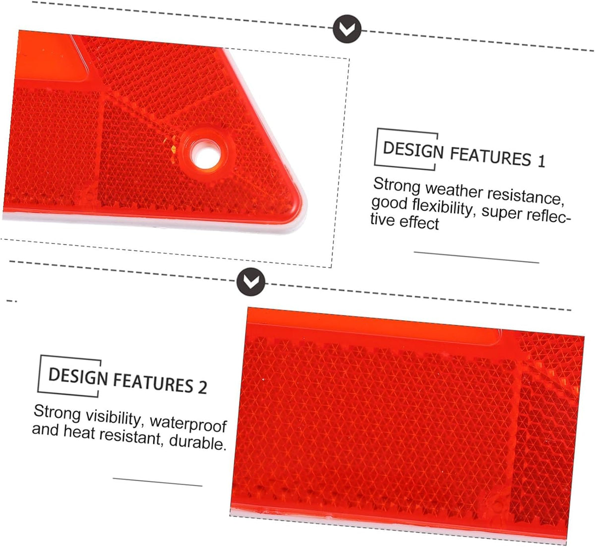 10pcs Triangle Warning Sign Reflectors for Car and Truck Safety