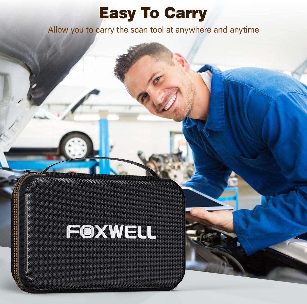 FOXWELL NT301 CASE OBD2 Scanner Professional Enhanced OBDII Diagnostic Box