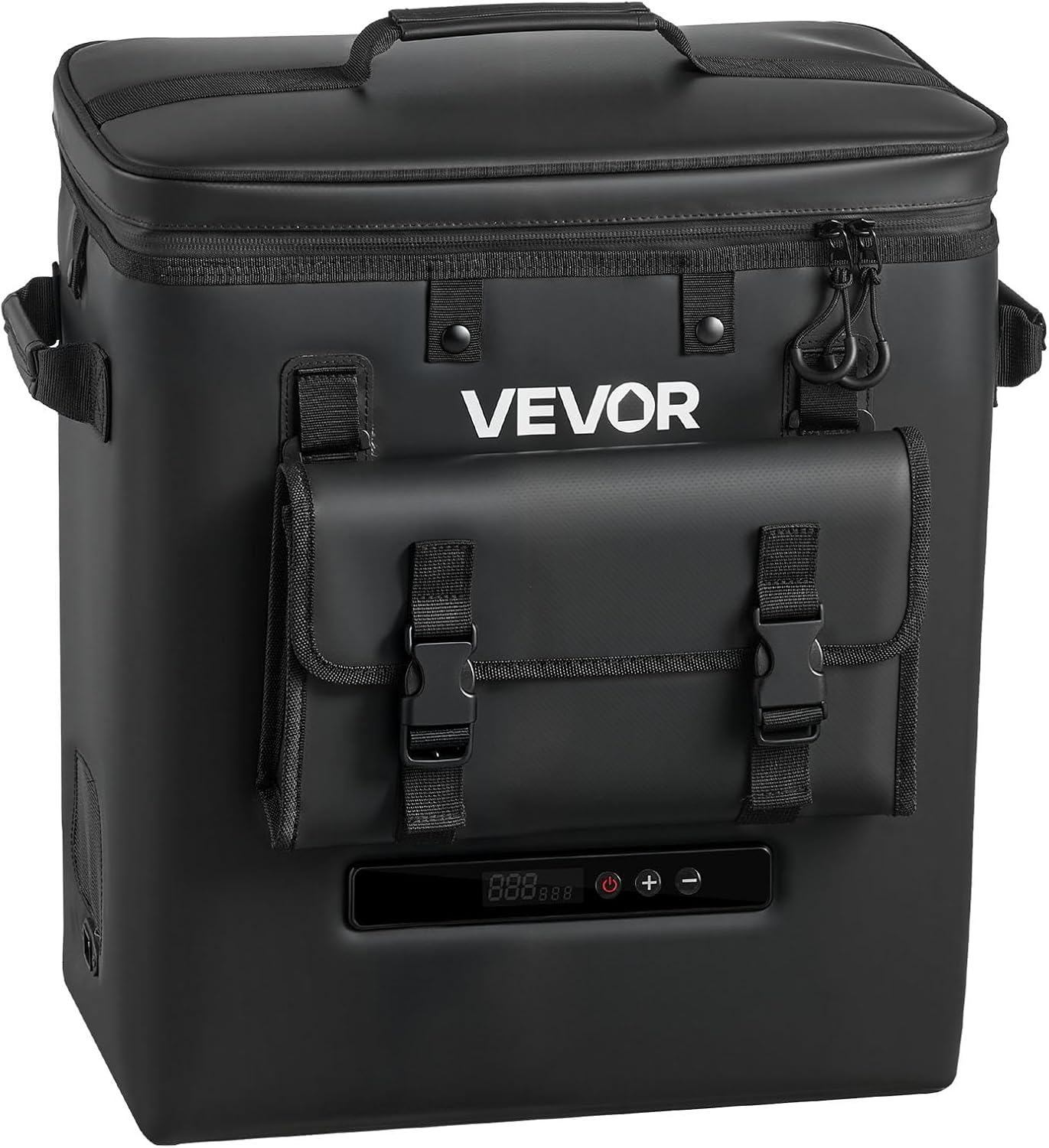 VEVOR 12 Volt Refrigerator, 13.7 QT/ 13L Car Fridge, Portable Electric Freezer Compressor, 12V/24V DC, 21℉ to 50℉/ -6℃ to 10℃, for Truck Van RV SUV Boat Travel Camping Road Trips