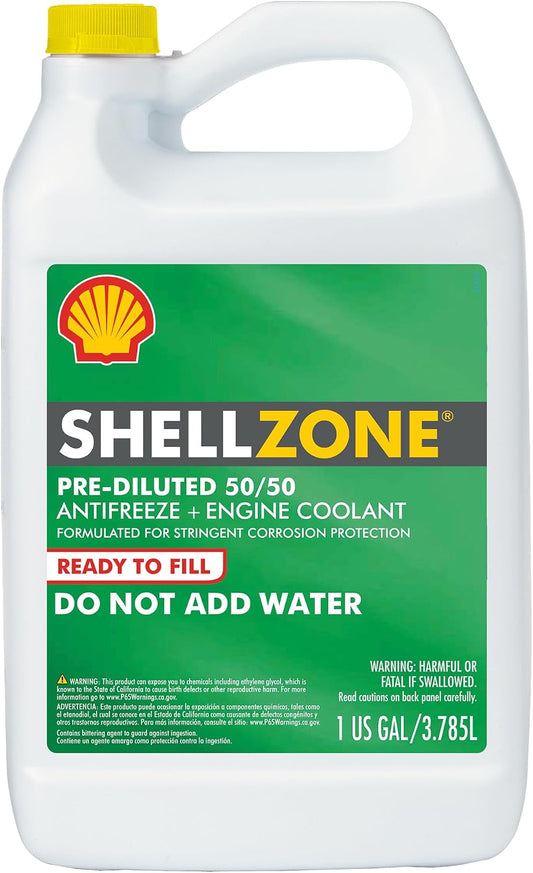 Shellzone 50/50 Pre-Diluted Antifreeze + Coolant (1 Gallon)
