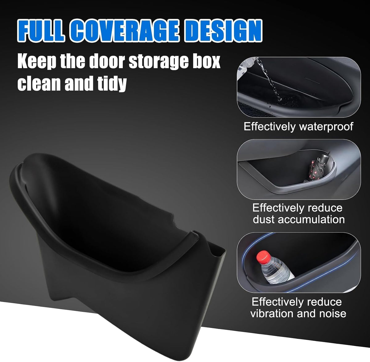 PSLER Front & Rear Door Pocket Liners for 2025 2026 Tesla Model Y Juniper