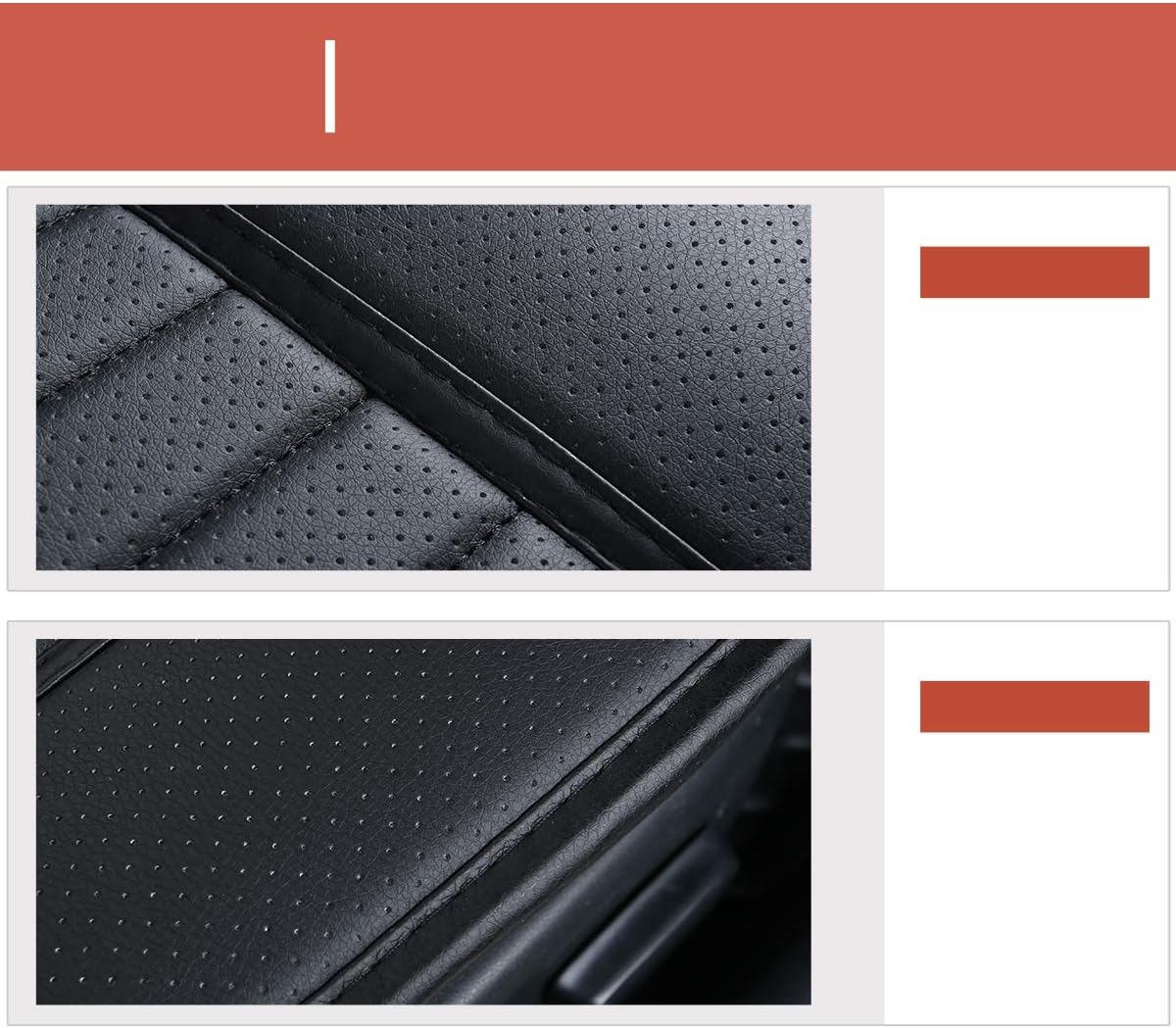 Car Seat Protector PU Leather Front Car Seat Cover,Single Seat Cover Without Backrest 1pcs (Gray)