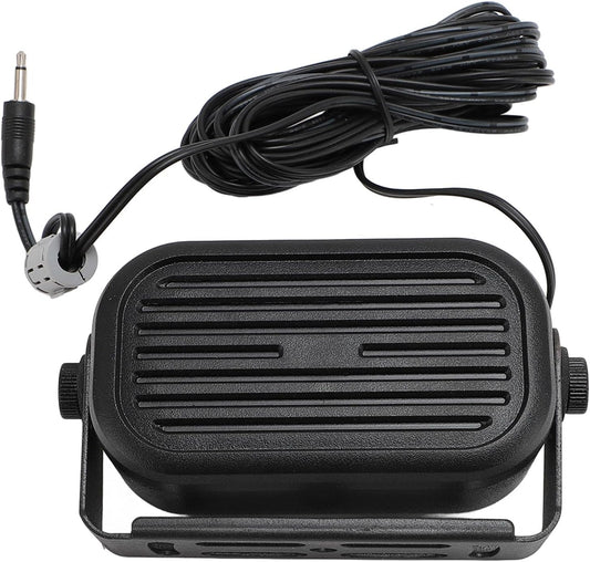 3.5mm Car External Speaker for CB Radio Ham Radio, Mini External Speaker with 14.76ft Cable, Loud Clear Sound for Mobile Transceiver Scanner, 5W 7W Compact Speaker