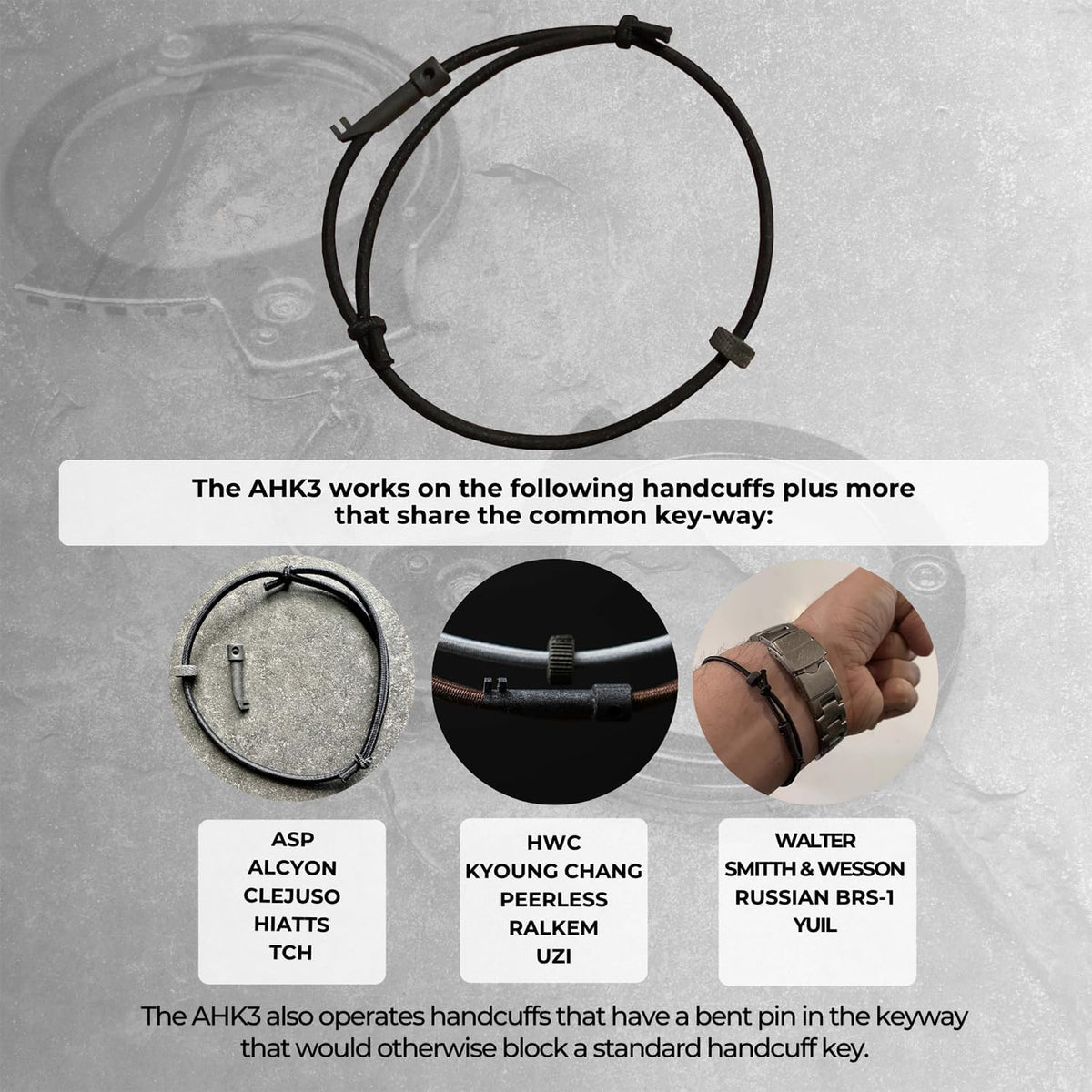 BattlBox Bracelet Car Window Breaker Wrist Strap, Escape Tool Handcuff Key