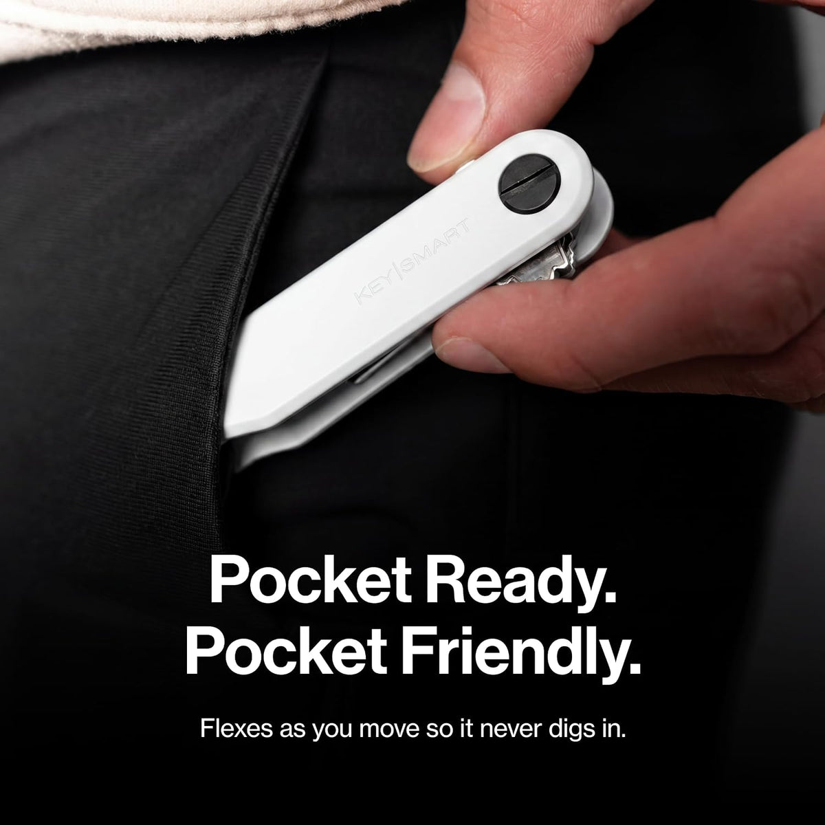 KeySmart Loop - Keychain Key Holder, FKM Silicone, Compact Key Organizer for Key Chain, Clutter-Free Compact EDC Key Chains