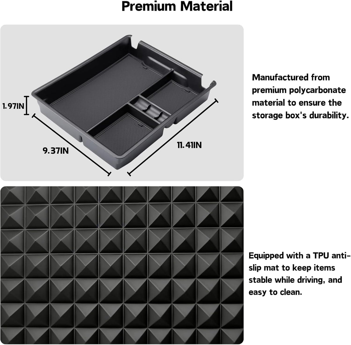 Center Console Organizer Tray for 2019-2026 Chevy Silverado/GMC Sierra