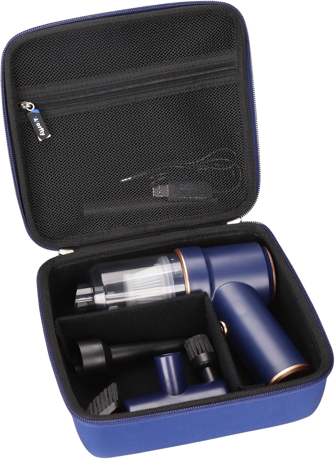 Hard Travel Case for KMM Handheld Car Vacuum Cleaner, Portable Auto Vacuum Cleaner Accessories Storage Bag Carrying EVA Case for KMM LT-117C 9000Pa Air Duster(Box Only)