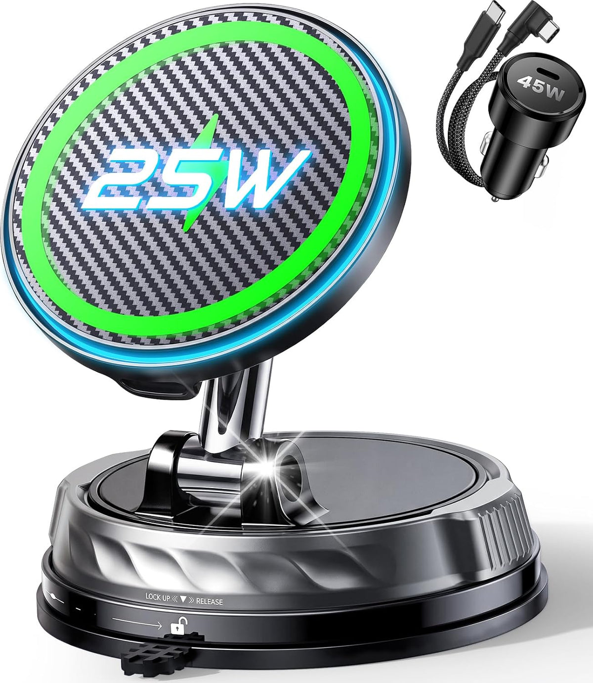 25W Fast Wireless Charge, Only for iPhone Magsafe Car Mount Charger