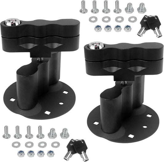 RX-LOX-PM Pack Mount with Keys Locking 2Pcs for Rotopax Gas Can | One-Key Dual Access, Tamper-Resistant Aluminum, for Overlanding & Camping, Fits Rotopax Fuel/Water Packs, Quick-Mount Design