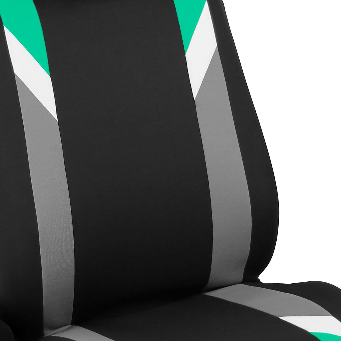 FH Group Front Set Cloth Car Seat Covers for Low Back Car Seats with Removable Headrest, Universal Fit, Airbag Compatible, Seat Cover for SUV, Sedan, Van, Mint
