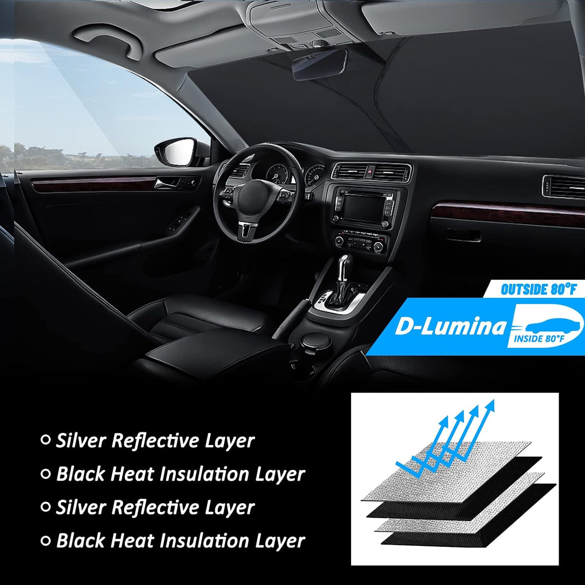 Windshield Sun Shade for 2023 2024 2025 2026 Honda HRV HR-V Accessories