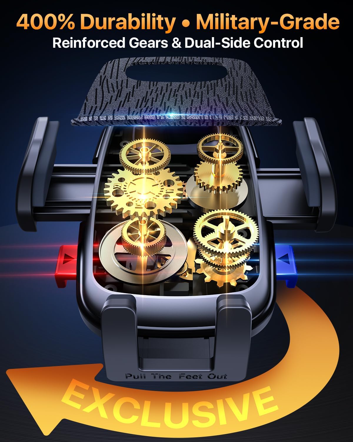 【2026 Best & Military-Grade】 360° Rotatable Suction Car Phone Holder Mount | 【100+LBS Safest Strongest & Patent Certs】Dashboard Windshield Vent Truck Stand for iPhone 17 16 Pro Max Samsung, Matt Black