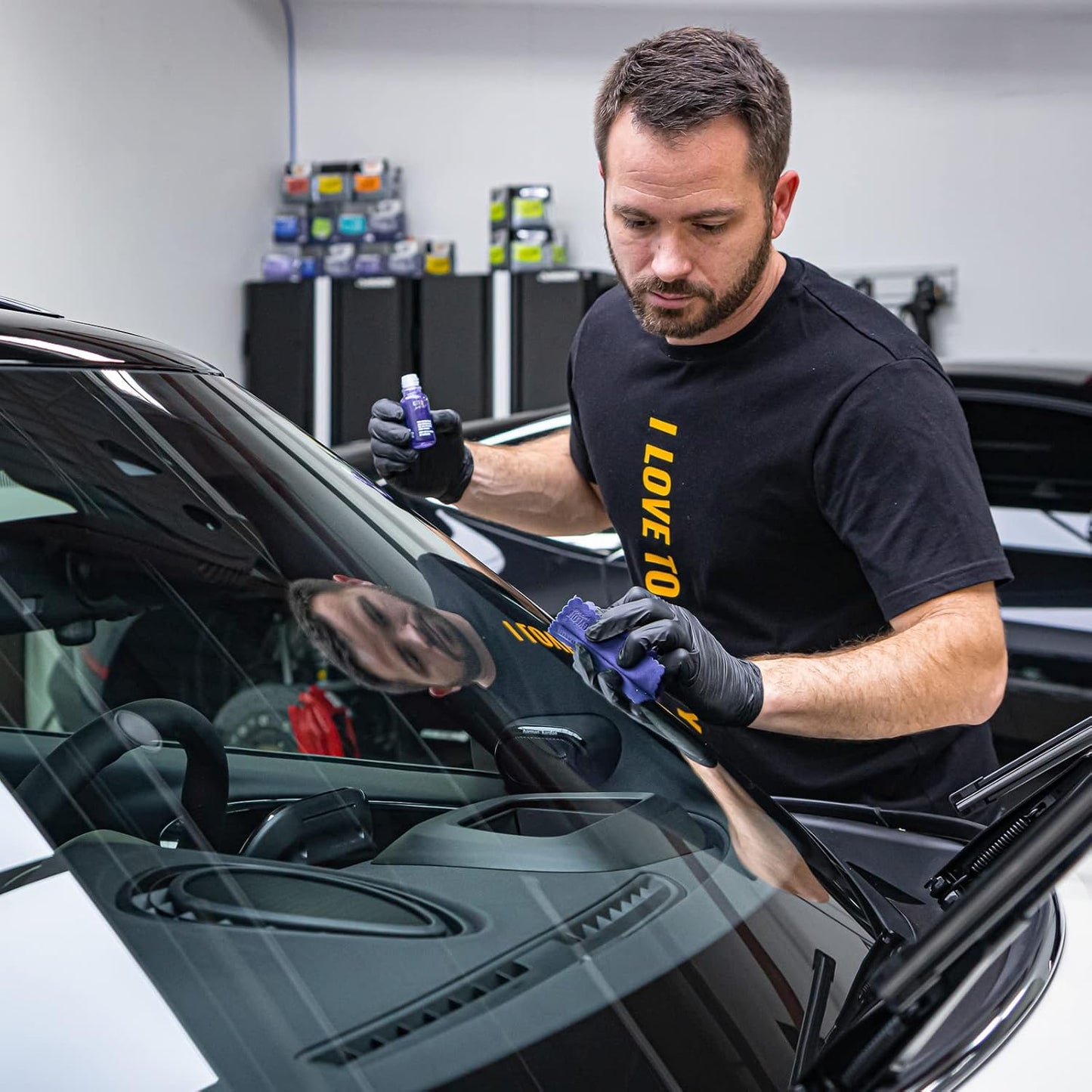 Gyeon View EVO Windshield Ceramic Glass Coating Hydrophobic Rain Repellent Auto Screen Sealant Improves Visibility Safety Self Cleaning Glass Protection with Long Lasting Durability