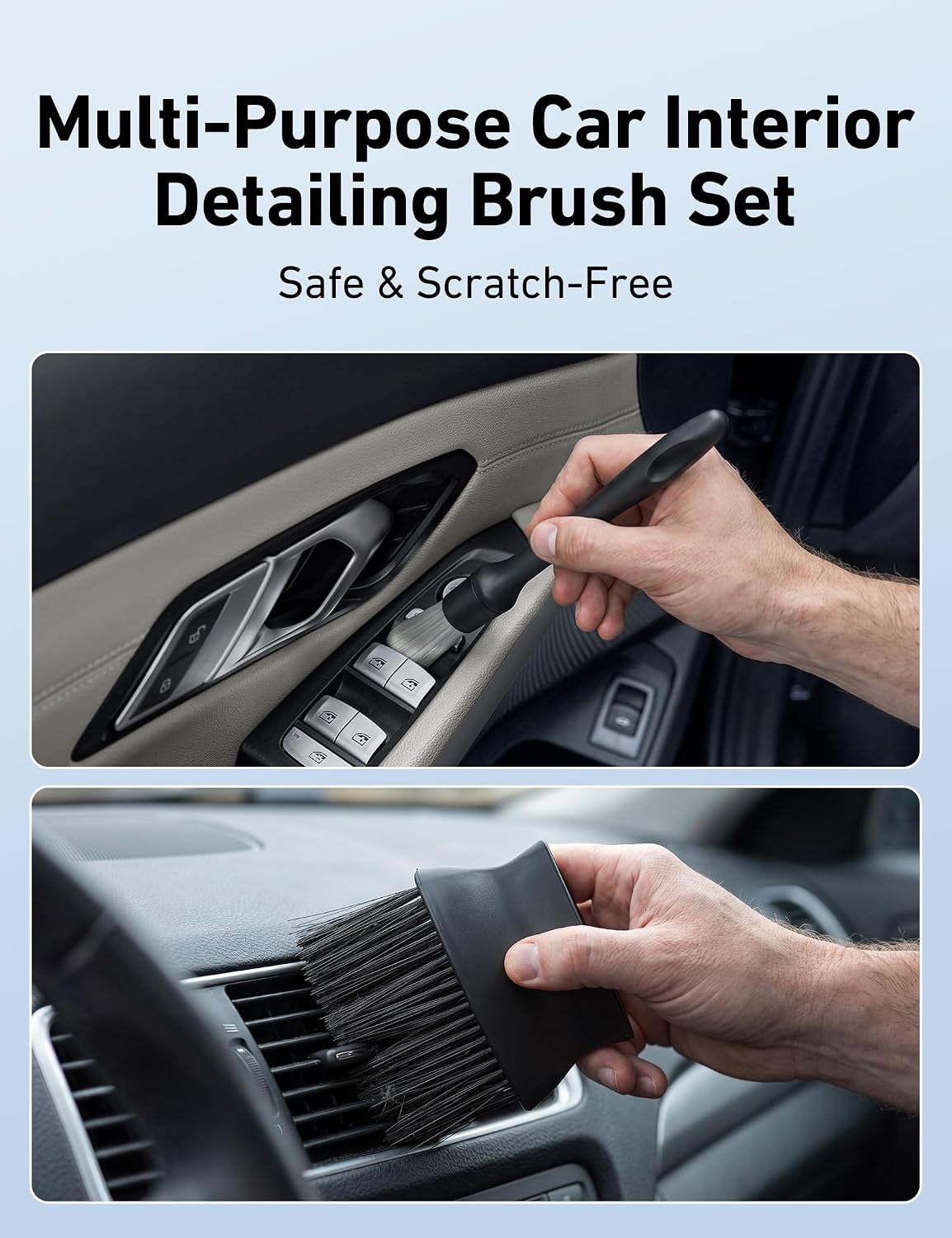 AstroAI 10pcs Car Windshield Cleaner Kit with 32" Extendable Handle