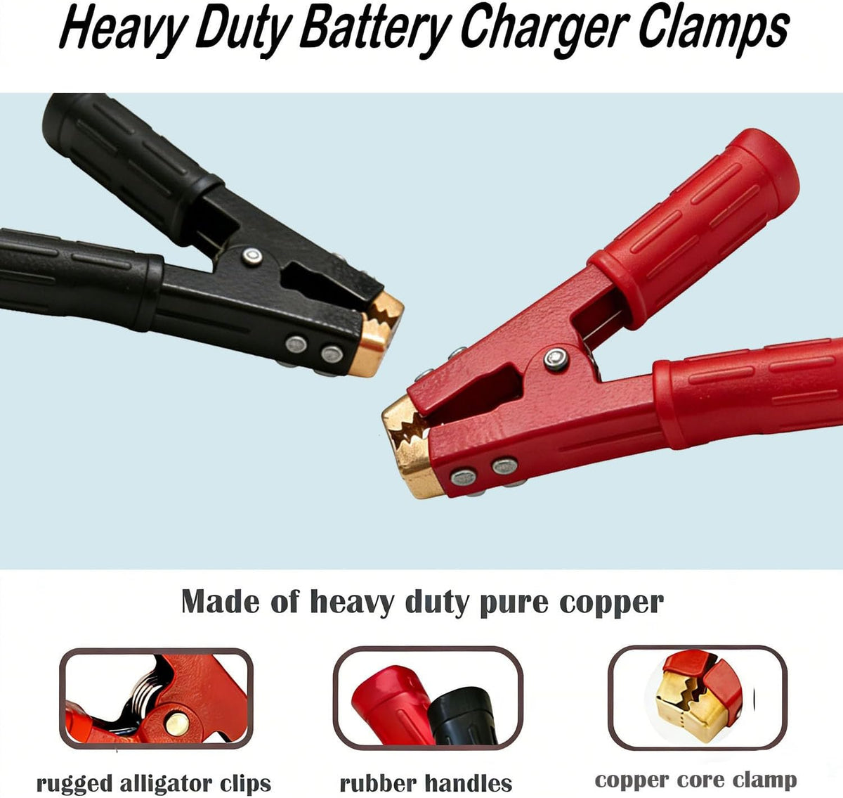 Battery Jumper Clamps Replacement Battery Alligator Clamps for Jumper Cable