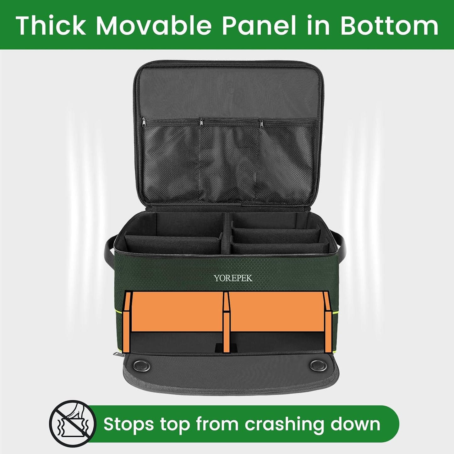 YOREPEK 2 Layer Golf Trunk Organizer, Golf Gifts for Men with Separate Ventilated Compartment for 2 Pair Shoes, Waterproof Car Trunk Locker for Balls, Tees, Clothes, Gloves, Gifts for Golfers