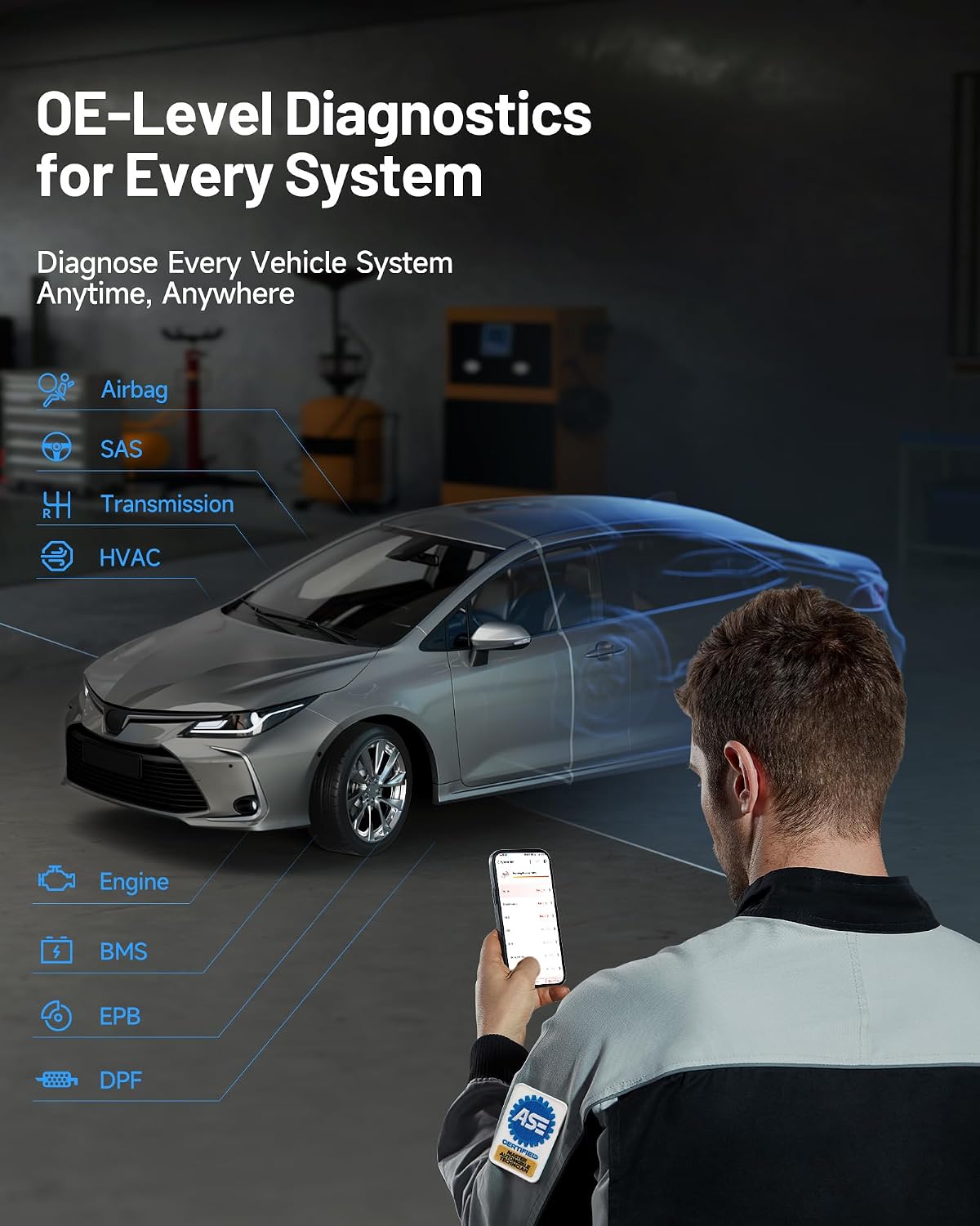 TOPDON Topscan Master OBD2 Scanner Bluetooth, Bidirectional Scan Tool