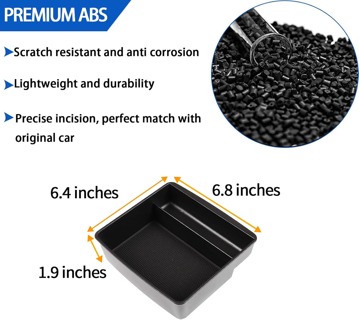 Center Console Storage Box Fit for Toyot@ Land Cruiser Prado FJ150 150 2003-2019, Console Side Tray Organizer Storage, with Mat (2003-2019 Fit Car Refrigerator)