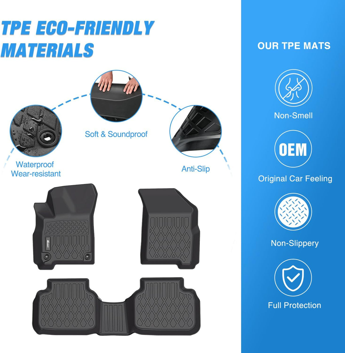 Nilight TPE Floor Mats for Dodge Journey