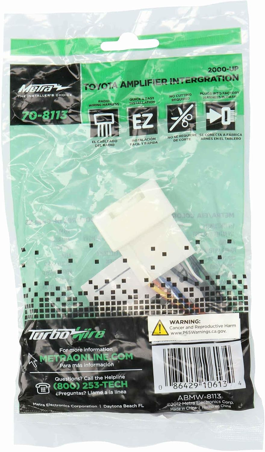 Metra 70-8113 Amplifier Integration Harness fits Select 2000-2007 Lexus & Toyota Vehicles