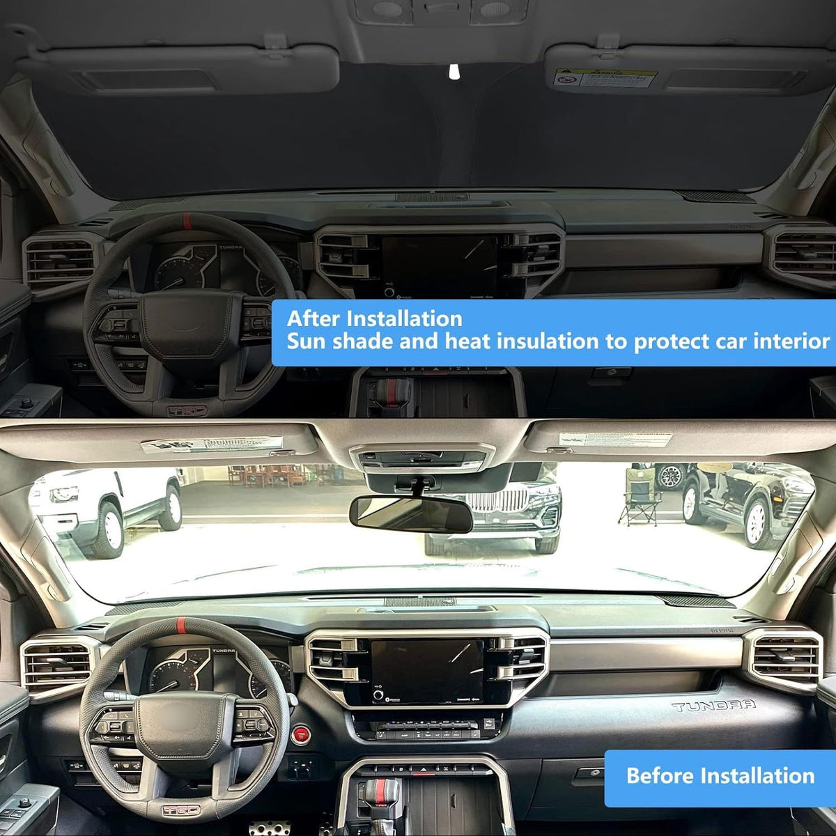 Car Windshield Sun Shade Fit 2026-2016 Toyota Tacoma 2Dr 4Dr Truck